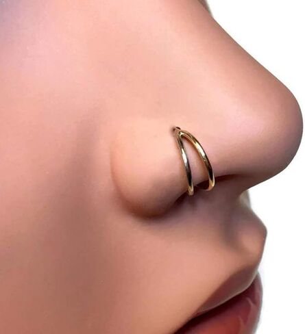 الأنف الدائري هوب 20 جرام 316L الجراحية الصلب الأنف خواتم هيئة ثقب المجوهرات للنساء الفتيات in Kuwait