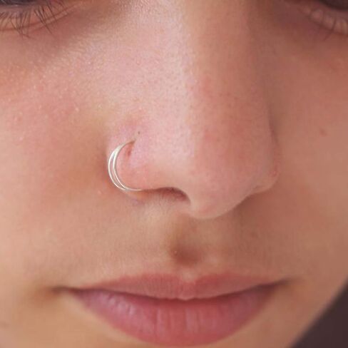 الأنف الدائري هوب 20 جرام 316L الجراحية الصلب الأنف خواتم هيئة ثقب المجوهرات للنساء الفتيات in Kuwait