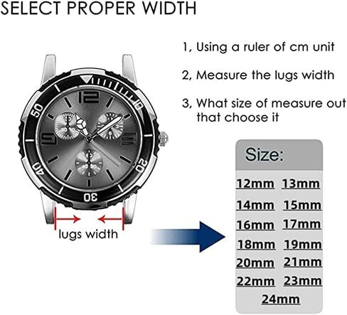 أشرطة ساعة LJFLYXRI سريعة التحرير (دبابيس الساعة) اختيار العرض 12 مم، 13 مم، 14 مم، 15 مم، 16 مم، 17 مم، 18 مم، 19 مم، 20 مم، 21 مم، 22 مم، 23 مم أو 24 مم (24 مم) in Kuwait