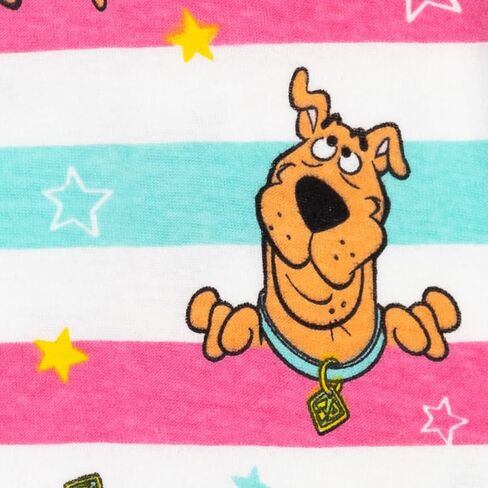 قميص بيجامة للفتيات الصغيرات من سكوبي دو وسروال بيجامة أبيض/متعدد الألوان 4T in Kuwait