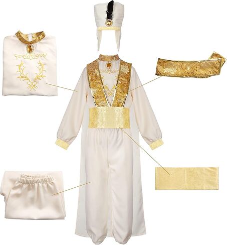 قبعة ريشة زي الأمير العربي للرجال من Tinyones تناسب حفلات الهالوين in Kuwait