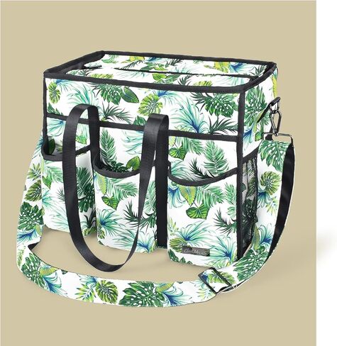 CLOUDMUSIC Utility Tote Bag With Shoulder Crossbody Strap Multi Pockets Zipper For Nurses Teachers Work in Kuwait