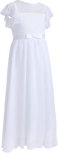 Glamulice Flower Girl Bohemian Dress Ruffle Chiffon Wedding Bridesmaid Holiday Beach Dresses in Saudi Arabia