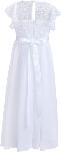 Glamulice Flower Girl Bohemian Dress Ruffle Chiffon Wedding Bridesmaid Holiday Beach Dresses in Saudi Arabia