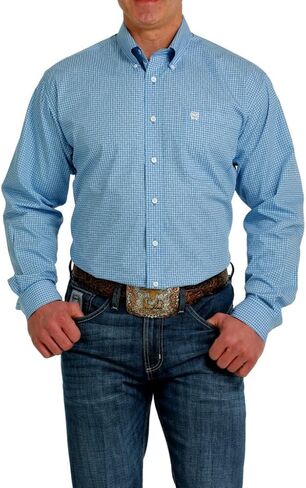 Cinch MTW1105513 Mens L/S Print 1/23 Blue XXL in Saudi Arabia