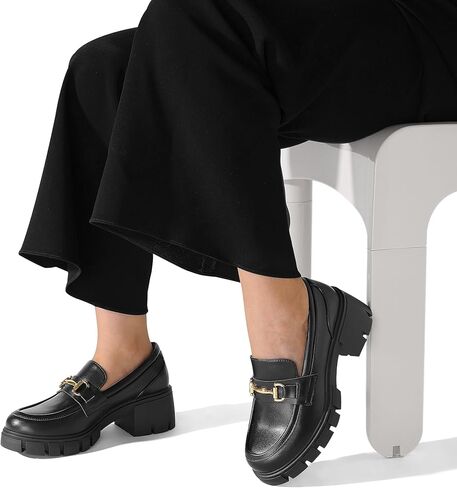 أحذية بدون كعب من DREAM PAIRS للنساء، أحذية بدون كعب مكتنزة ونعل سميك وأحذية كاجوال سهلة الارتداء in Kuwait