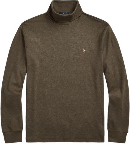 POLO RALPH LAUREN Mens Classic Fit Soft-Touch Turtleneck Longsleeve T-Shirt (M, WilsonOliveHtr) in Saudi Arabia