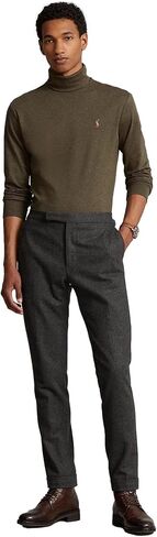 POLO RALPH LAUREN Mens Classic Fit Soft-Touch Turtleneck Longsleeve T-Shirt (M, WilsonOliveHtr) in Saudi Arabia