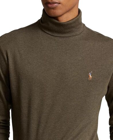 POLO RALPH LAUREN Mens Classic Fit Soft-Touch Turtleneck Longsleeve T-Shirt (M, WilsonOliveHtr) in Saudi Arabia