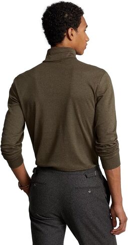 POLO RALPH LAUREN Mens Classic Fit Soft-Touch Turtleneck Longsleeve T-Shirt (M, WilsonOliveHtr) in Saudi Arabia