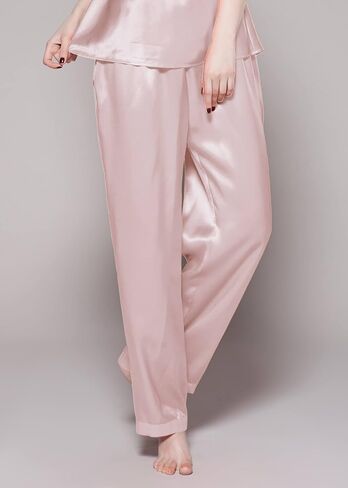 LilySilk Women's 100% Real Silk Pajamas Set V Neck 3/4 Long Sleeve 22 Momme Mulberry Silk Sleepwear in Kuwait