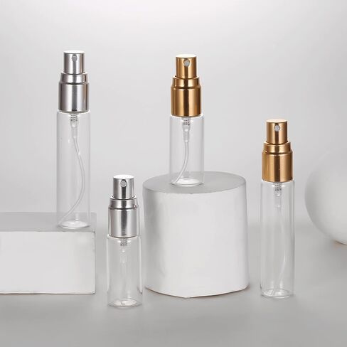 ZbFwmx 20 Pack Set 10ML Protable Refill Bulk Atomizer Spray Travel Perfume Bottle Hydrating Empty Bottle (Gold Caps) in Saudi Arabia