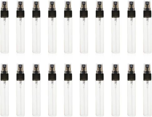 ZbFwmx 20 Pack Set 10ML Protable Refill Bulk Atomizer Spray Travel Perfume Bottle Hydrating Empty Bottle (Gold Caps) in Saudi Arabia