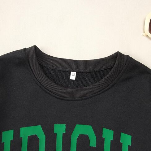 GLIGLITTR Women St. Patrick's Day Crewneck Sweatshirt Shamrock Lucky Graphic Shirt Irish Long Sleeve Oversized Pullover Tops in Kuwait