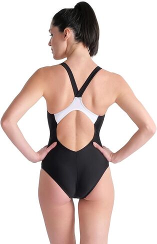 ARENA Feel Women's Threefold V Back Swimsuit Stretchy One Piece Stylish Bathing Suit in Saudi Arabia
