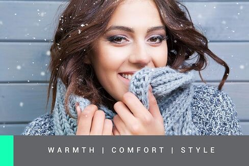 أوشحة إنفينيتي نسائية من مارينو، لف وشاح دائري أنيق للشتاء in Kuwait