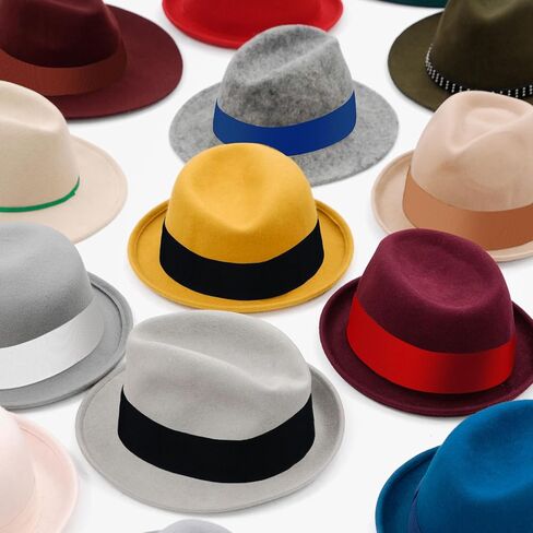 Kavoc 12 Pieces Stretchable Hat Band Ribbon Panama Hat Band for Women Cowboy Hat Band for Men Fedora Panama Straw Hat Accessories in Saudi Arabia
