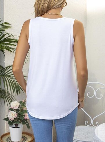 lime flare Women Sexy Summer Cami Tank Top Loose Fit Sleeveless Camisole Shirt in Kuwait