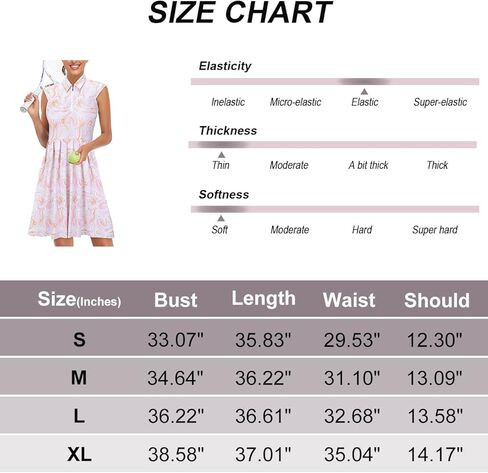 LURANEE Women's Golf Tennis Dresses Sleeveless Exercise Zipper Polo Sport Pleated Flowy Dress in Kuwait