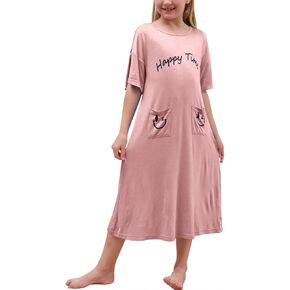 قمصان نوم للفتيات من GORLYA نصف كم، قمصان نوم مطبوعة، فستان نوم لطيف للصالة للأطفال من عمر 4 إلى 14 طن in Kuwait