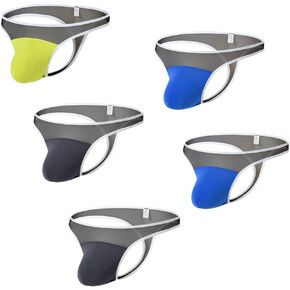 ZONBAILON ملابس داخلية مثيرة للرجال منتفخة من الحرير وقصيرة من شبكة صغيرة للرجال سلسلة بكيني رفيعة قابلة للتمدد in Kuwait