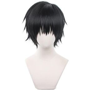 Wig for Geto Suguru Cosplay Wig JJK Adult Women Costume Party Roleplay Long Black Synthetic Hair in Kuwait
