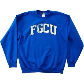 NCAA Florida Gulf Coast Eagles 50/50 Blended 8-Ounce Vintage Arch Crewneck Sweatshirt in Saudi Arabia