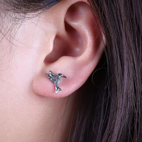 أقراط ليميرنسيا من التيتانيوم النقي للنساء لا تسبب الحساسية | الطائر الطنان | لطيف الطيور | حيوان جميل | مجوهرات الأذن المثقوبة من الدرجة المزروعة، خالية من النيكل ولا تصدأ أبدًا، هدية رائعة للفتيات in Kuwait