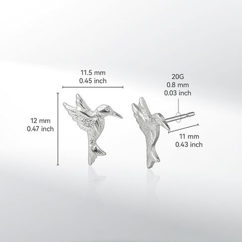 أقراط ليميرنسيا من التيتانيوم النقي للنساء لا تسبب الحساسية | الطائر الطنان | لطيف الطيور | حيوان جميل | مجوهرات الأذن المثقوبة من الدرجة المزروعة، خالية من النيكل ولا تصدأ أبدًا، هدية رائعة للفتيات in Kuwait
