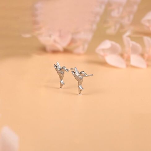 أقراط ليميرنسيا من التيتانيوم النقي للنساء لا تسبب الحساسية | الطائر الطنان | لطيف الطيور | حيوان جميل | مجوهرات الأذن المثقوبة من الدرجة المزروعة، خالية من النيكل ولا تصدأ أبدًا، هدية رائعة للفتيات in Kuwait