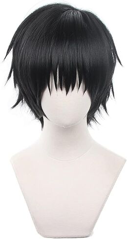 Wig for Geto Suguru Cosplay Wig JJK Adult Women Costume Party Roleplay Long Black Synthetic Hair in Kuwait