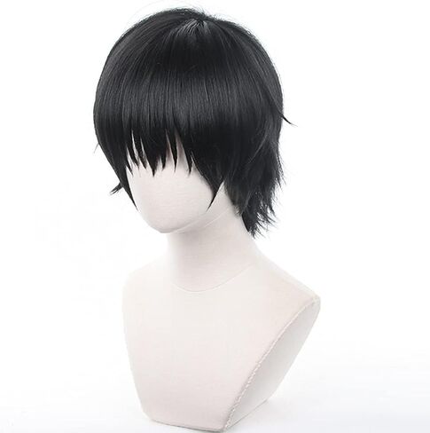 Wig for Geto Suguru Cosplay Wig JJK Adult Women Costume Party Roleplay Long Black Synthetic Hair in Kuwait