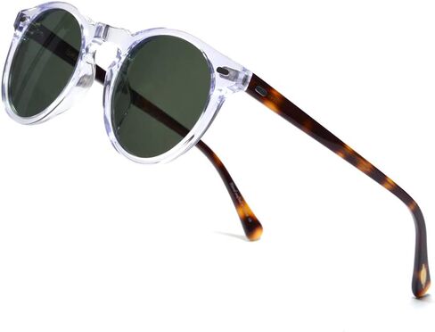 EAREADA ERD Vintage Round Sunglasses For Men Polarized Circle Frame For Women UV400 Large Eyeglasses in Kuwait