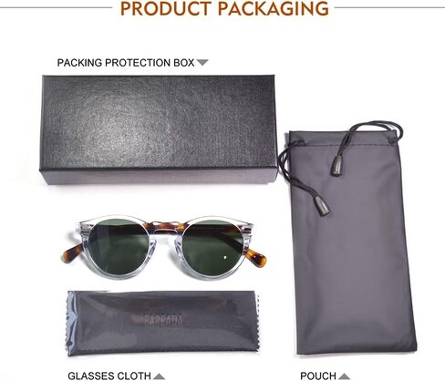 EAREADA ERD Vintage Round Sunglasses For Men Polarized Circle Frame For Women UV400 Large Eyeglasses in Kuwait