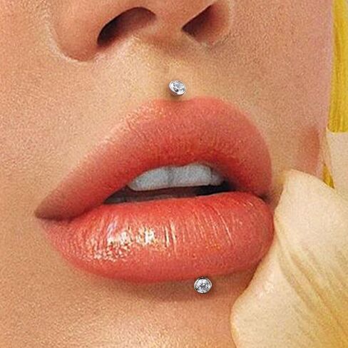 OUFER Nose Rings Studs, Titanium Nose Rings 20G, Nose Studs Threadless 6mm/8mm, Clear CZ Flat Back Nostril Piercing Jewelry for Women and Men in Saudi Arabia
