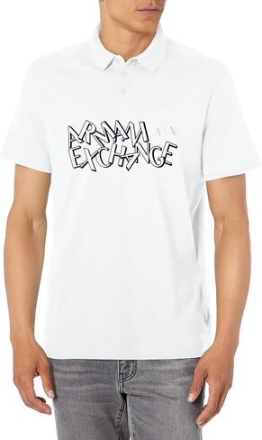 A｜X ARMANI EXCHANGE Men's Regular Fit Cotton Jersey Armani Exchange Chest Logo Polo in Saudi Arabia