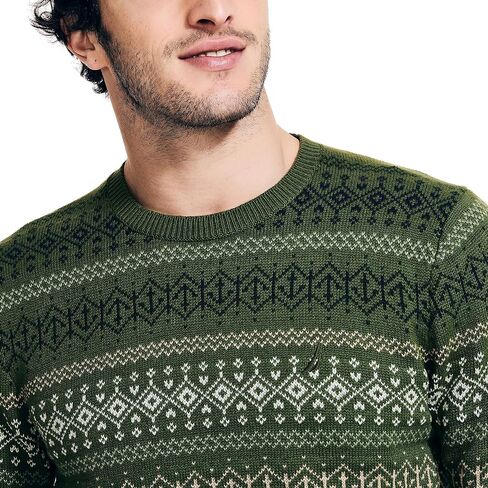 سترة Nautica Fair Isle Crewneck للرجال، شيف in Saudi Arabia