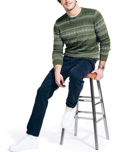 سترة Nautica Fair Isle Crewneck للرجال، شيف in Saudi Arabia