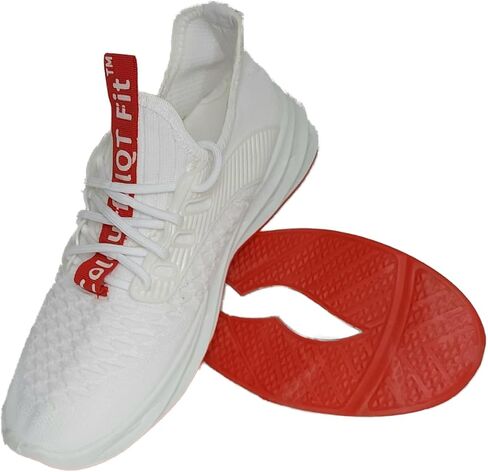 ColourfulQT Fit Womens Running Breathable Casual Light Atlethic Tennis Shoe (White, us_Footwear_Size_System, Adult, Women, Numeric, Medium, Numeric_6) in Saudi Arabia