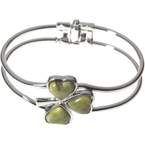 Irish Shamrock Bangle with Connemara Marble by Solvar in Saudi Arabia