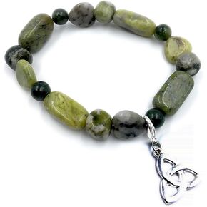 Irish Connemara Marble Bracelet with Trinity Charm 60811 in Saudi Arabia