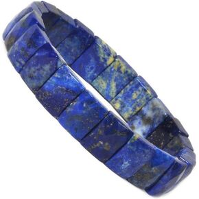 JUSTINSTONES Gem Semi Precious Gemstone 12mm Faceted Rectangle Beads Stretch Bracelet 7 Inch in Kuwait