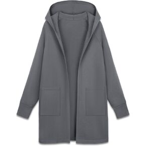 MAGCOMSEN المرأة مفتوحة الجبهة سترة متماسكة خفيفة الوزن سترة معطف مقنع سترة معطف 2 جيوب 2024 الربيع عادية in Kuwait