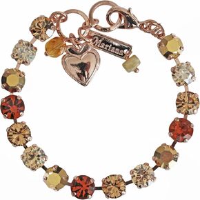 سوار تنس كريستال كلاسيكي من ماريانا كراميل روز جولدتون، بني عسلي دافئ 4252 137rg in Kuwait