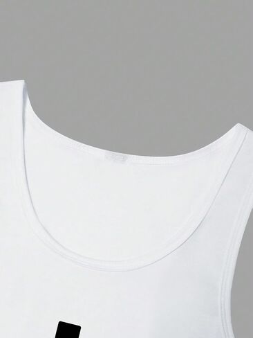 SOLY HUX Men's Letter Graphic Tank Top Sleeveless Round Neck Summer Tops in Saudi Arabia