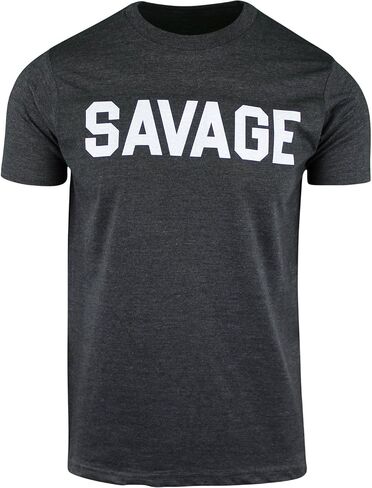 ShirtBANC Mens Savage Shirt Hip Hop Culture Urban Apparel Tee Hustle Motivate in Saudi Arabia