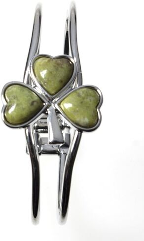 Irish Shamrock Bangle with Connemara Marble by Solvar in Saudi Arabia