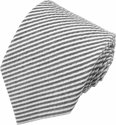 Jacob Alexander Men's Seersucker Striped Pattern Extra Long Neck Tie in Saudi Arabia