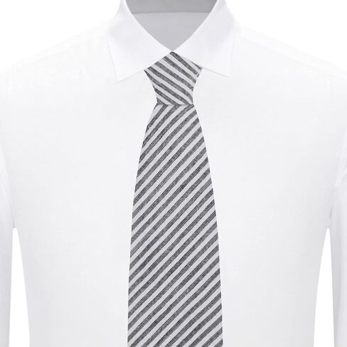 Jacob Alexander Men's Seersucker Striped Pattern Extra Long Neck Tie in Saudi Arabia