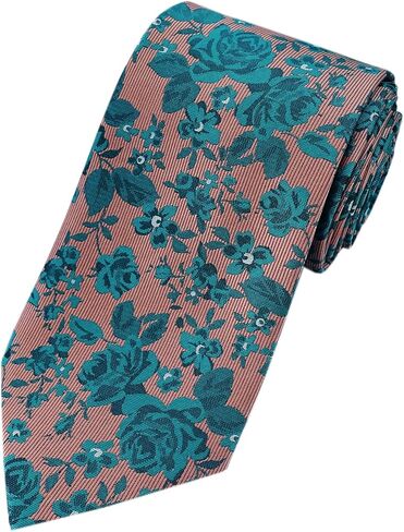 Towergem Extra Long Tie 63" Florals Men's Woven Jacquard Handmade XL Necktie in Saudi Arabia